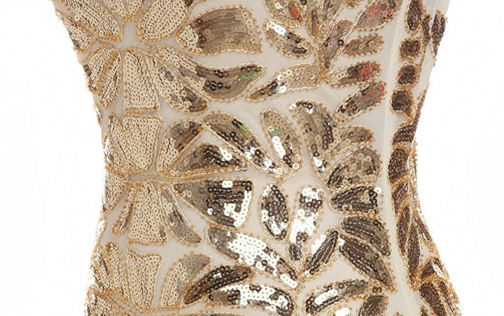 Mirla | Gatsby Klänning 20-talet Beige-Eva Jonsson