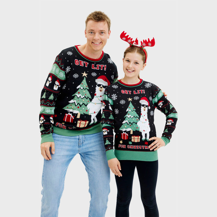 Eva Jonsson | Get Lit Llama Jul Jultröja - Herr-Eva Jonsson