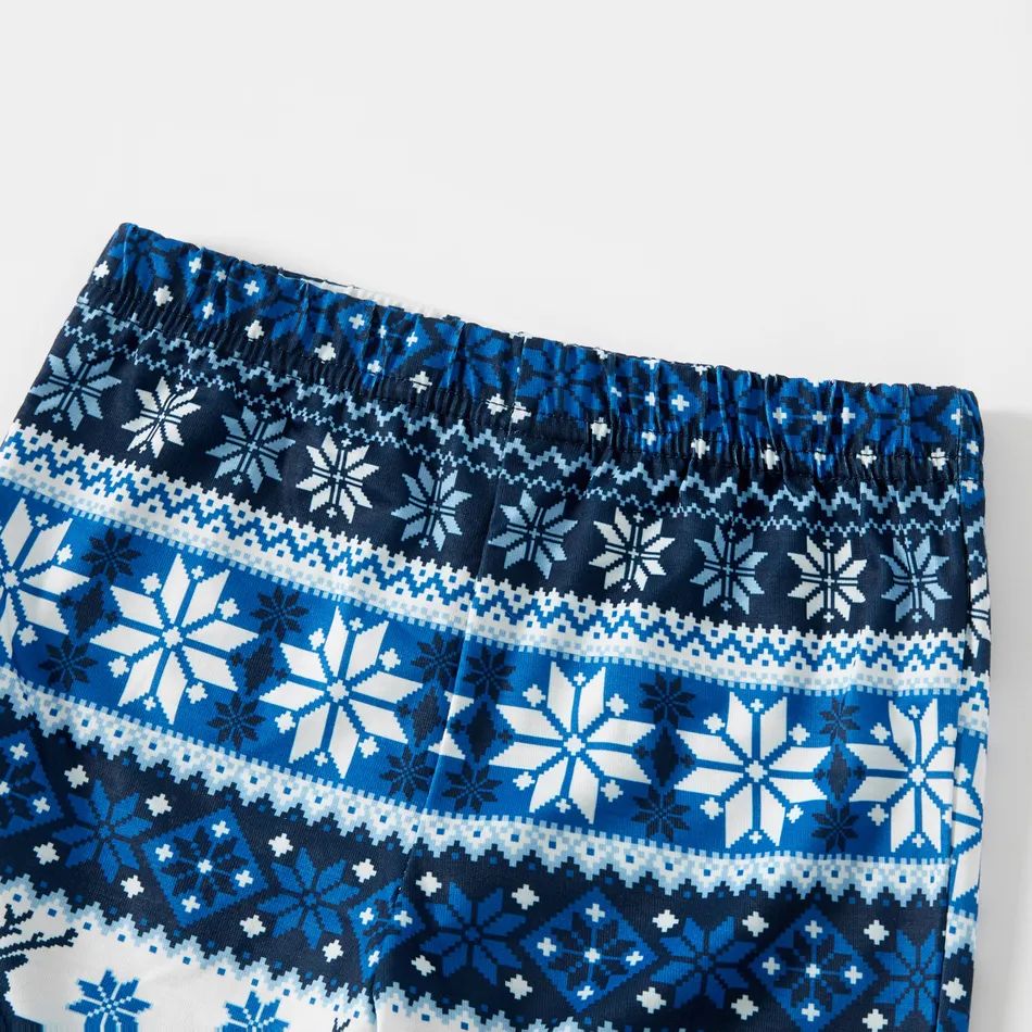 Mirla | Glad Blå Julpyjamas-Set med Jultomte Gör Minnen Tillsammans Tryck-Eva Jonsson