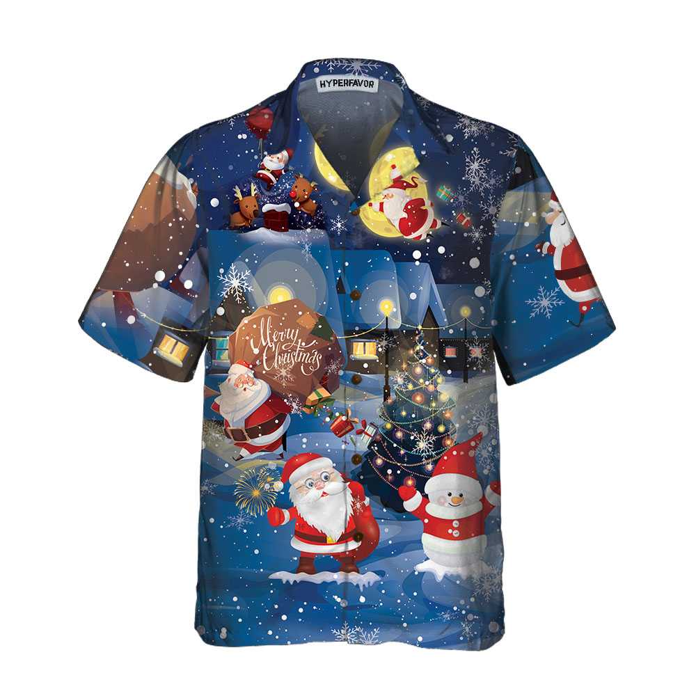 Mirla | God Jul Santa & Presenter Hawaiian Shirt Roligt Santa Claus Shirt Bästa Presenten För Julen-Eva Jonsson