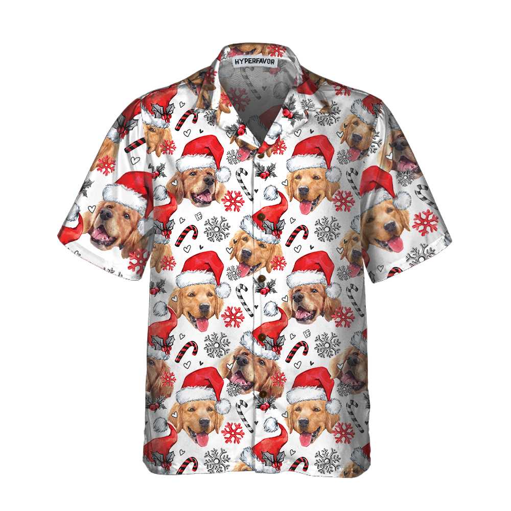 Mirla | Golden Retriever Santa Hawaiian Shirt Rolig Jul Hundtröja För Män och Kvinnor Bästa Julklappen-Eva Jonsson