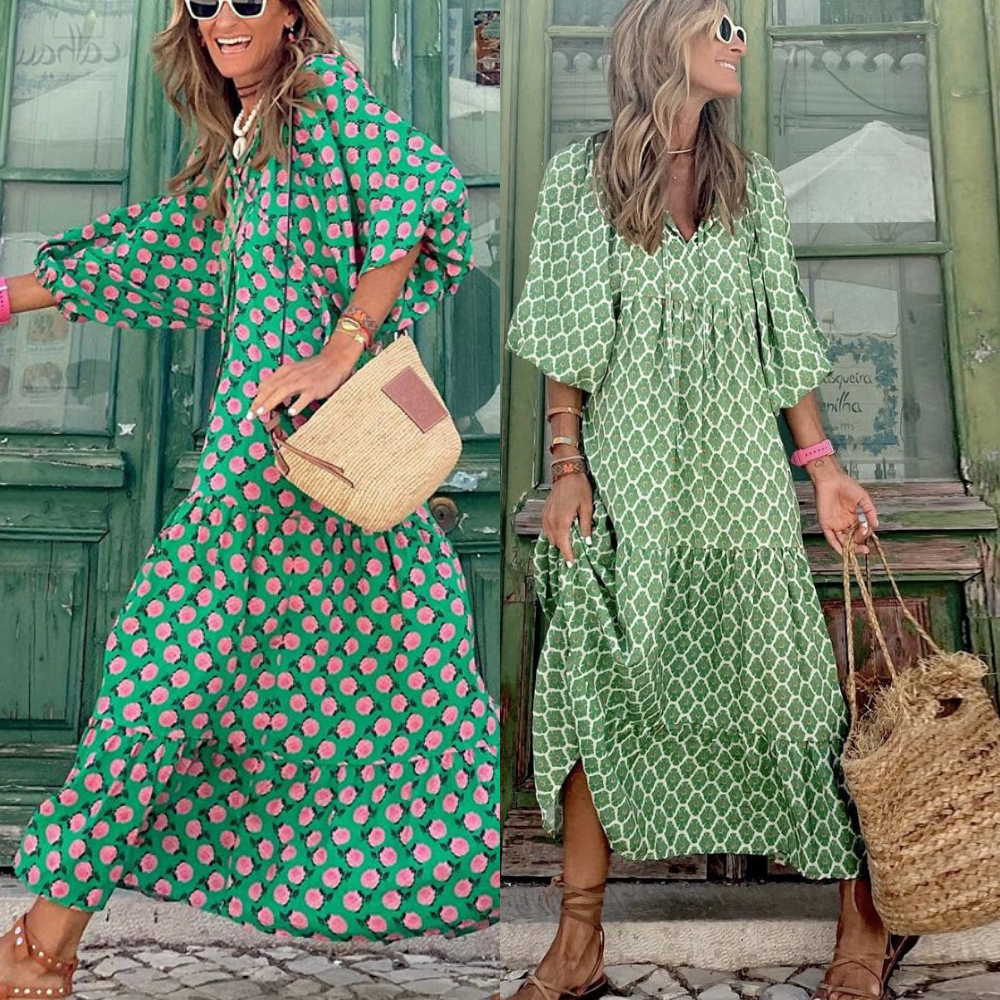 Mirla | Grön sommarklänning-Eva Jonsson