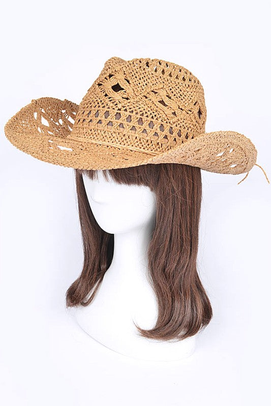 Mirla | Häkelstråh Cowboyhatt-Eva Jonsson