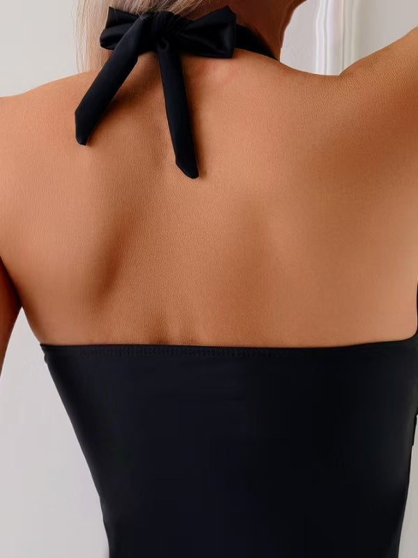 Mirla | Halterneck Tankini-set med dragsnöre för damer-Eva Jonsson