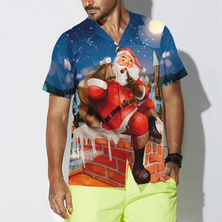 Mirla | Hawaii-Tröjor Santa med Present T-Shirt Kortärmad Jultröja Presentidé För Män och Kvinnor-Eva Jonsson