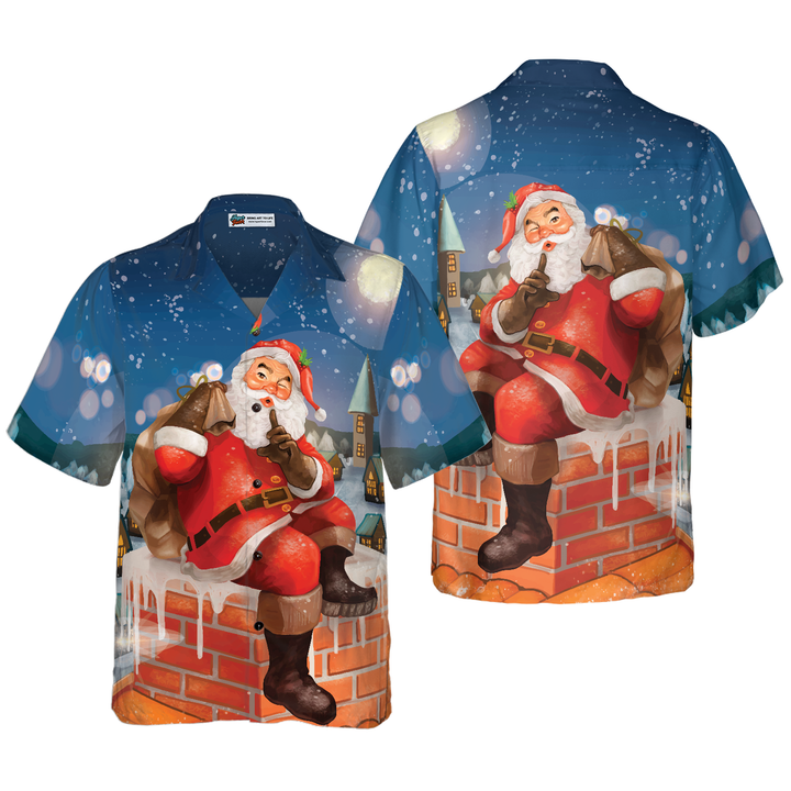 Mirla | Hawaii-Tröjor Santa med Present T-Shirt Kortärmad Jultröja Presentidé För Män och Kvinnor-Eva Jonsson
