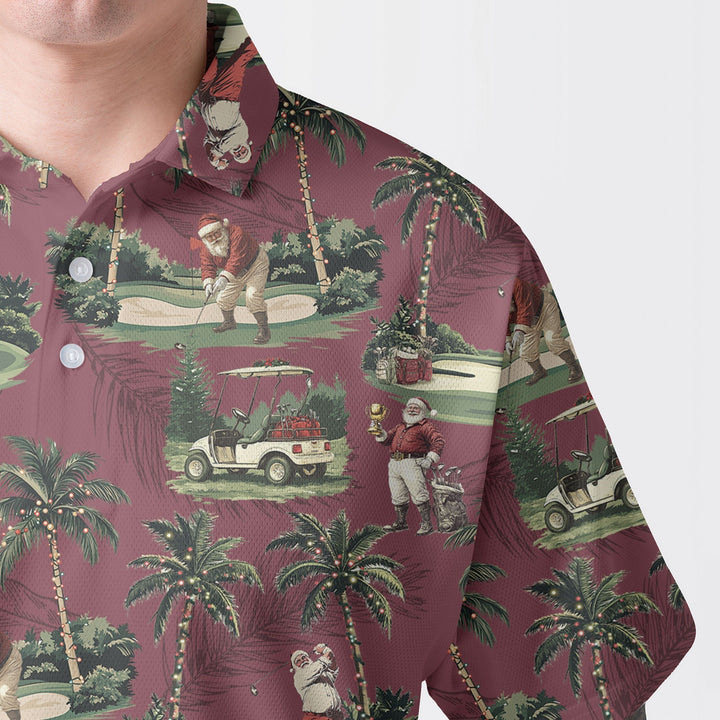 Eva Jonsson | Herr Maroon Santa Golf Spelande Jul Golf Polo Skjortor-Eva Jonsson