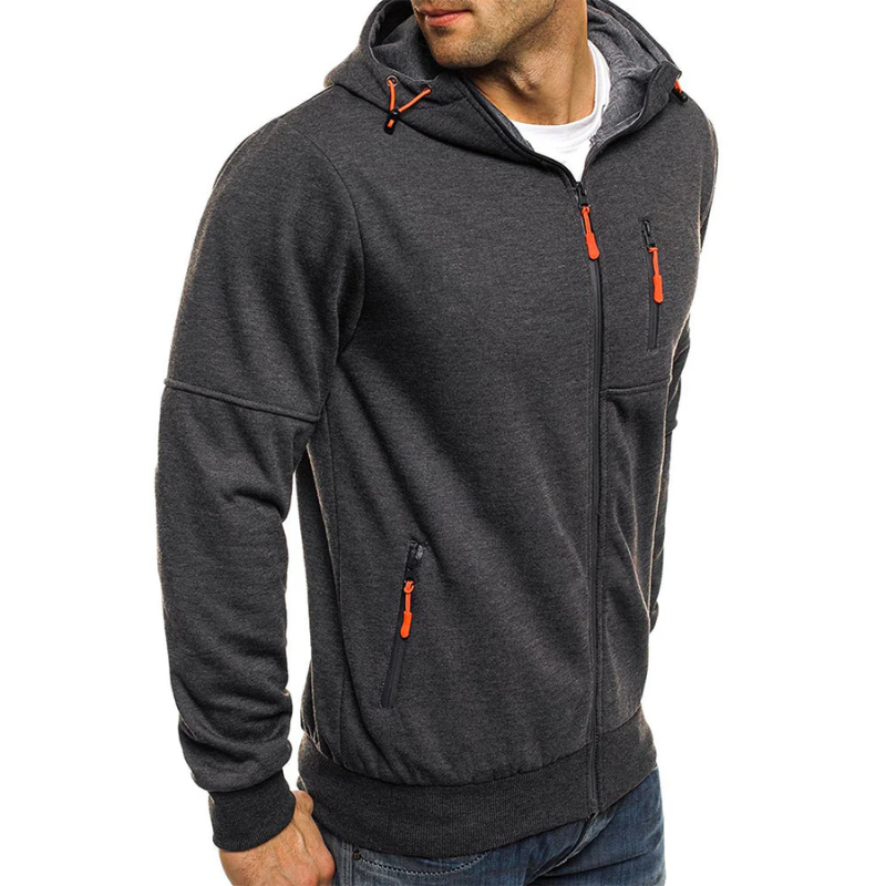 Mirla | Herr Zip Hoodie Svart Hoodie-Eva Jonsson