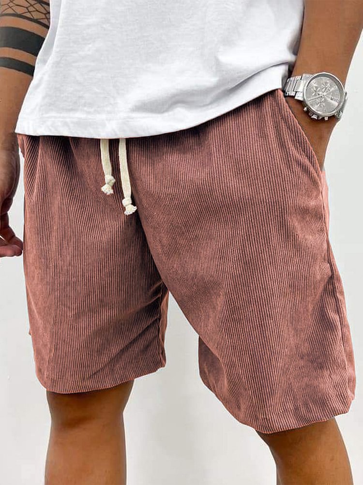 Mirla | Herrens Casual Dragsnöre Cord Shorts-Eva Jonsson