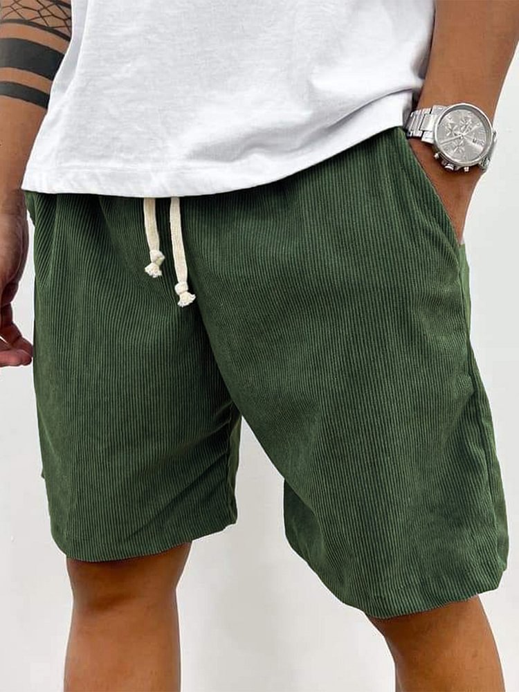 Mirla | Herrens Casual Dragsnöre Cord Shorts-Eva Jonsson