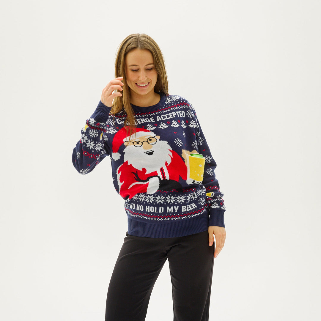 Eva Jonsson | Ho Ho Hold My Beer Sweatshirt Dam-Eva Jonsson