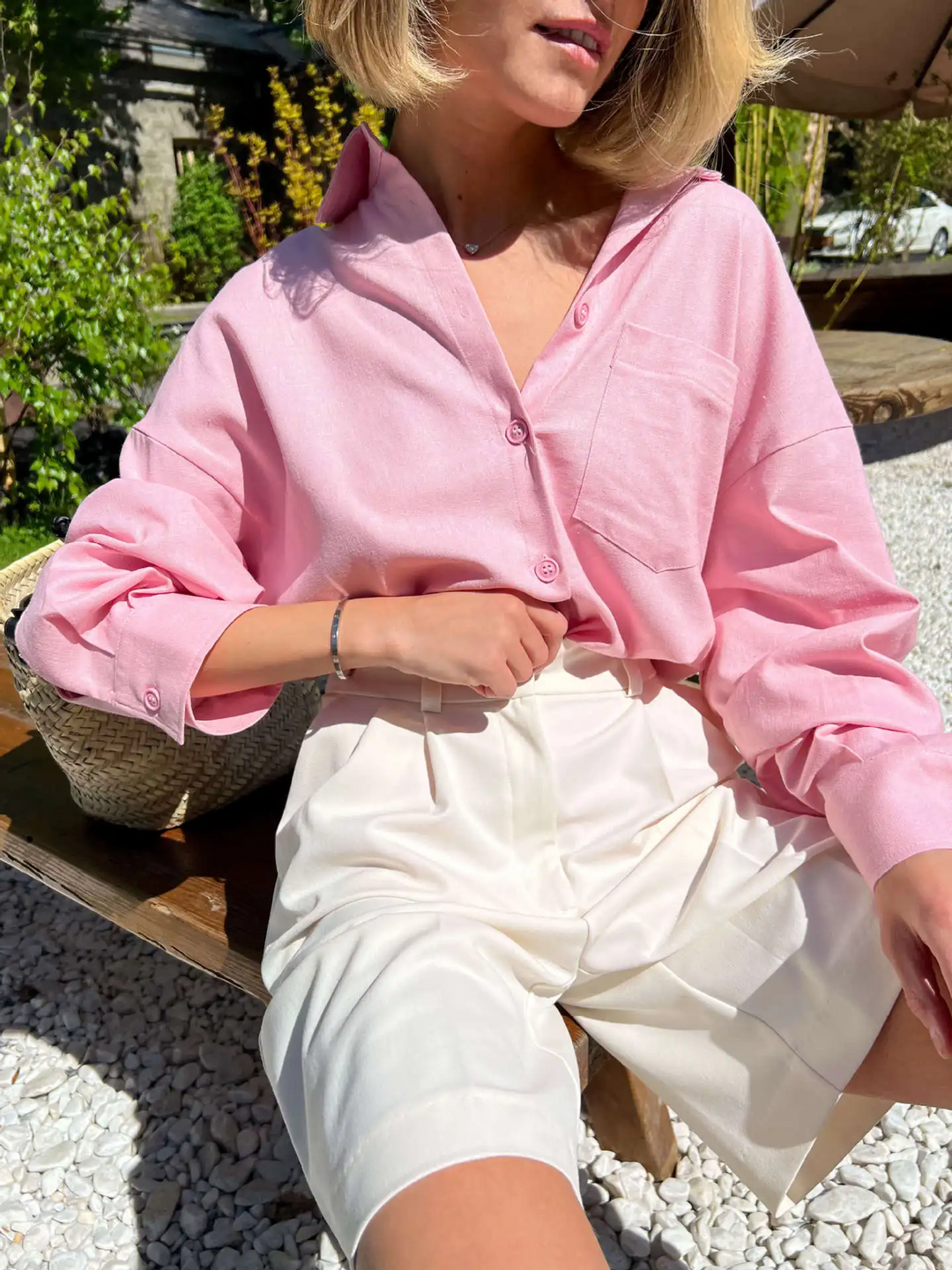 Mirla | Hög midja sommar shorts för kvinnor-Eva Jonsson