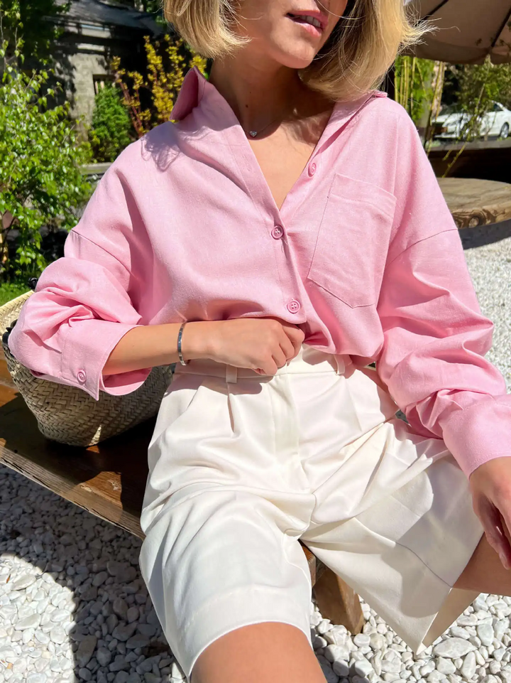Mirla | Hög midja sommar shorts för kvinnor-Eva Jonsson