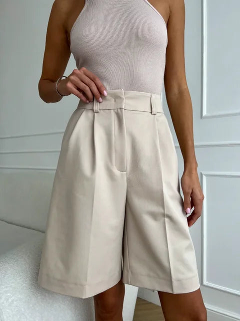 Mirla | Hög midja sommar shorts för kvinnor-Eva Jonsson
