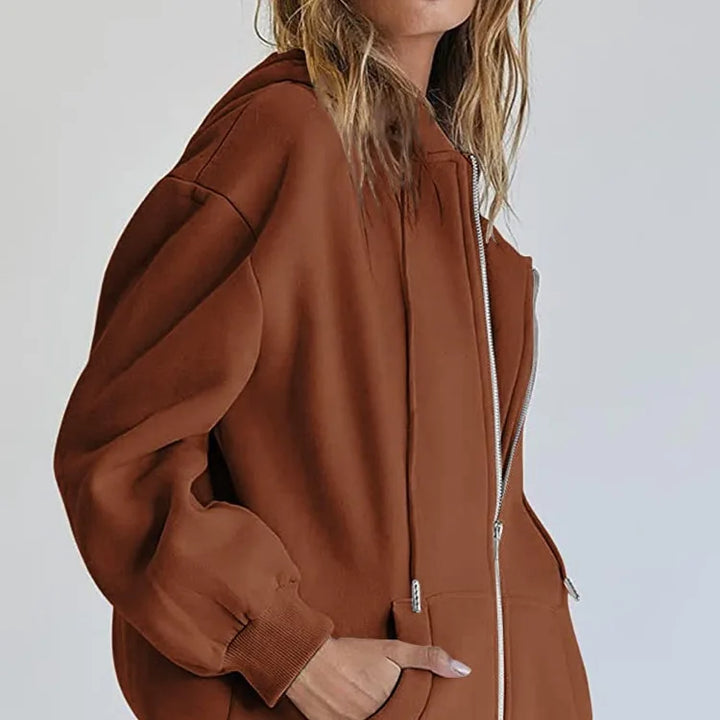 Mirla | Hoodie Zip-Up Sweatshirt-Eva Jonsson