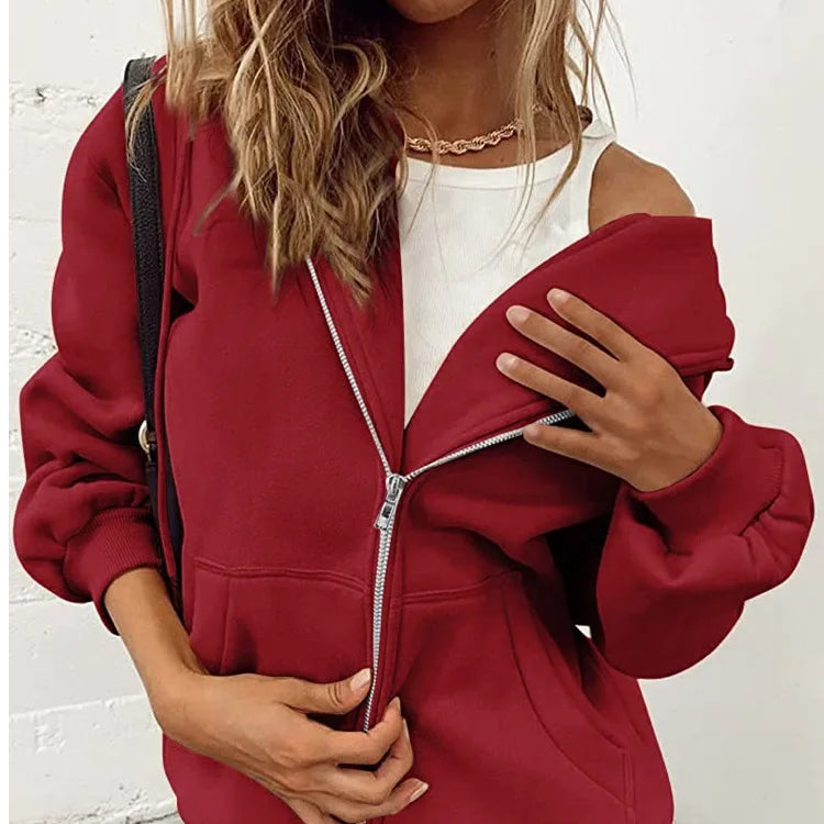 Mirla | Hoodie Zip-Up Sweatshirt-Eva Jonsson