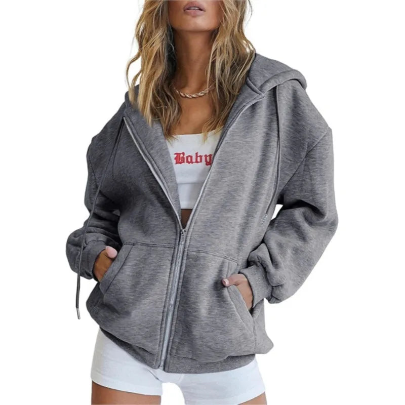 Mirla | Hoodie Zip-Up Sweatshirt-Eva Jonsson
