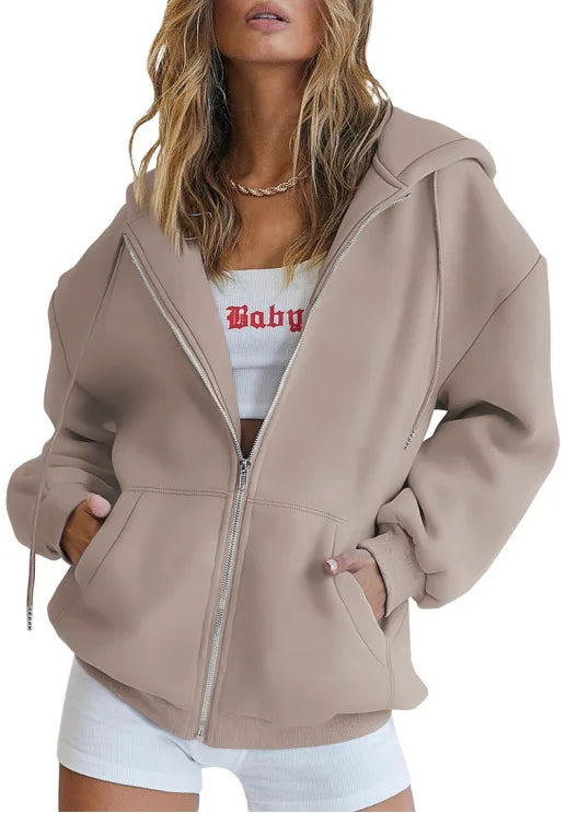 Mirla | Hoodie Zip-Up Sweatshirt-Eva Jonsson