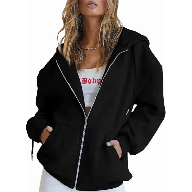 Mirla | Hoodie Zip-Up Sweatshirt-Eva Jonsson