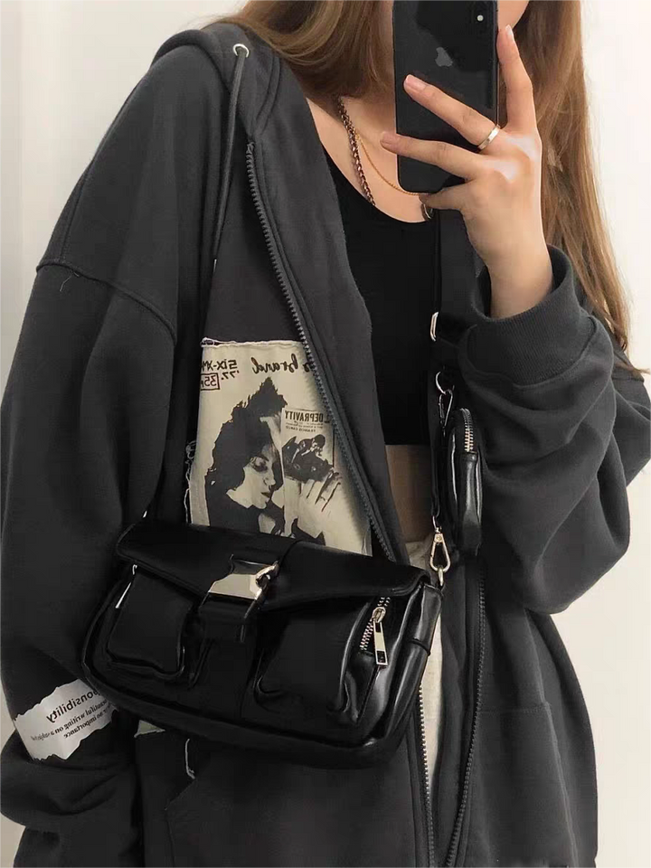Mirla | Hoodie med Lappar och Dragkedja-Eva Jonsson