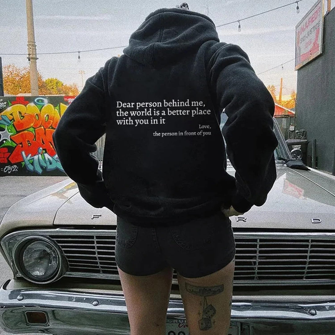 Mirla | Hoodie med Ryggtryck-Eva Jonsson