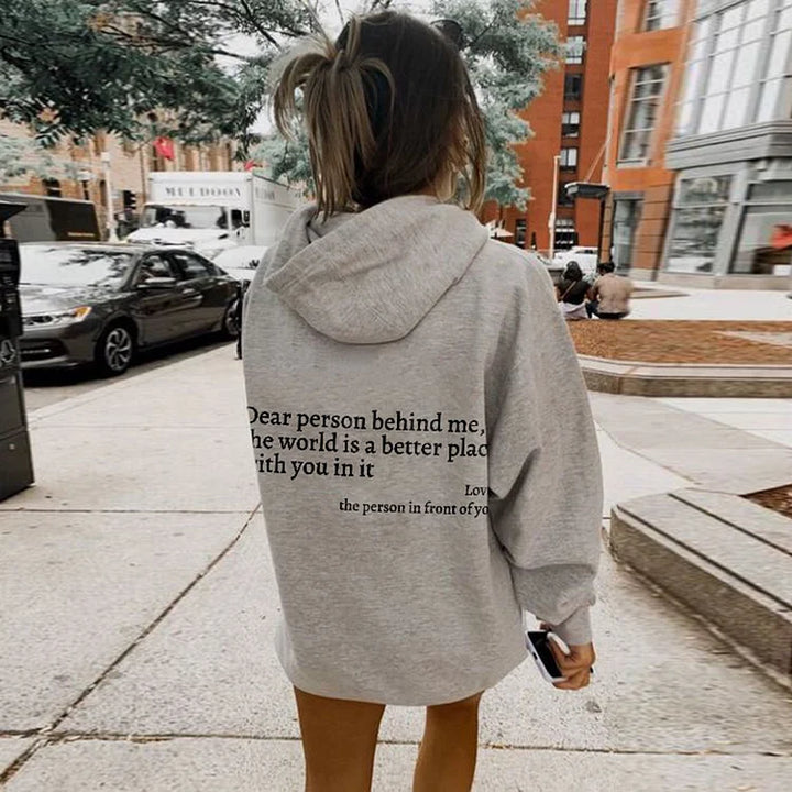 Mirla | Hoodie med Ryggtryck-Eva Jonsson