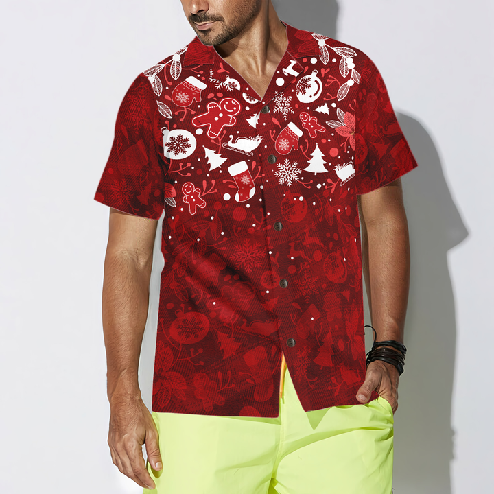 Mirla | Hyperfavor Jul Hawaii-Shirts För Män och Kvinnor Jul Pepparkakemann Hawaii-Skjorta med Knapplist Kort Ärm-Eva Jonsson
