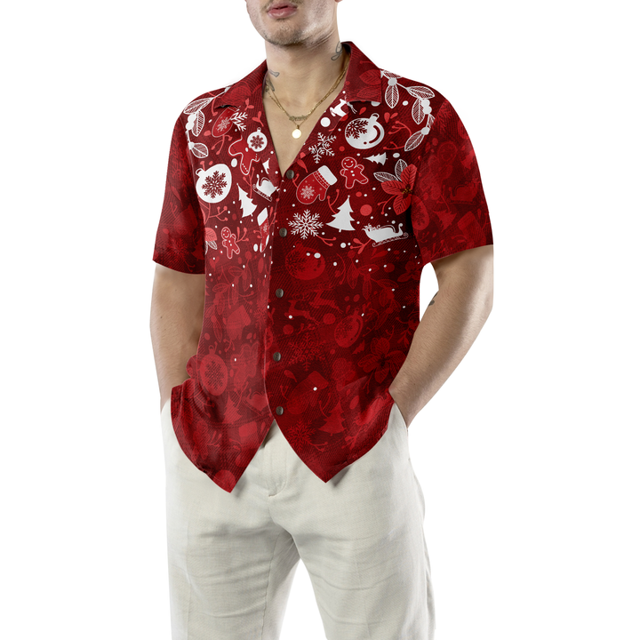 Mirla | Hyperfavor Jul Hawaii-Shirts För Män och Kvinnor Jul Pepparkakemann Hawaii-Skjorta med Knapplist Kort Ärm-Eva Jonsson
