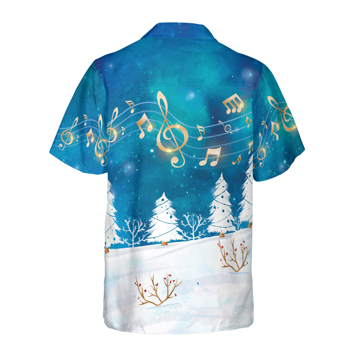 Mirla | Hyperfavor Jul-Hawaii-Skjortor För Herrar och Damer Santa Sing Musik Hawaiian Shirt med Knapplist Kort Ärm-Eva Jonsson