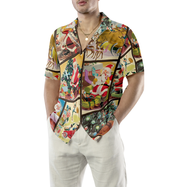 Mirla | Hyperfavor Jul Hawaiian Shirts För Män och Damer Santa Elf Present Hawaiian Shirt Knäppning Kortärmad-Eva Jonsson