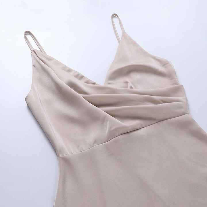 Mirla | Ibiza Style Sommar klänning av satin-Eva Jonsson