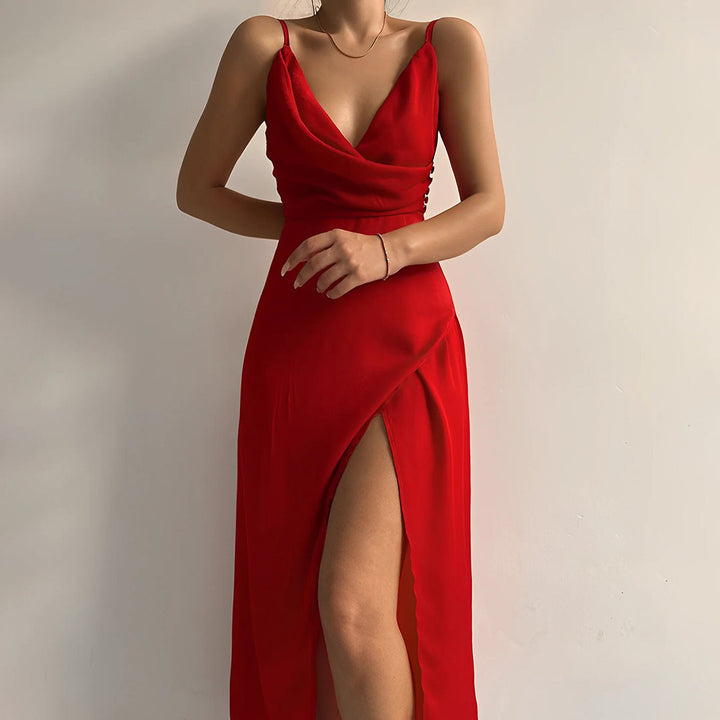 Mirla | Ibiza Style Sommar klänning av satin-Eva Jonsson