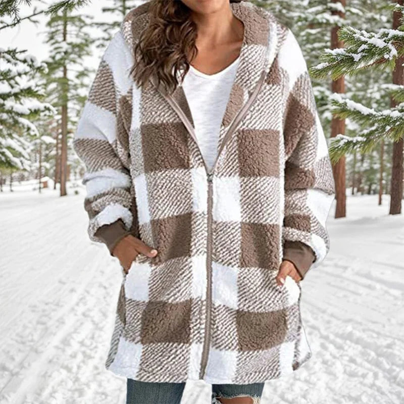 Mirla | Jack Winter Patchwork - Lång Mirla | Jacka med huva-Eva Jonsson