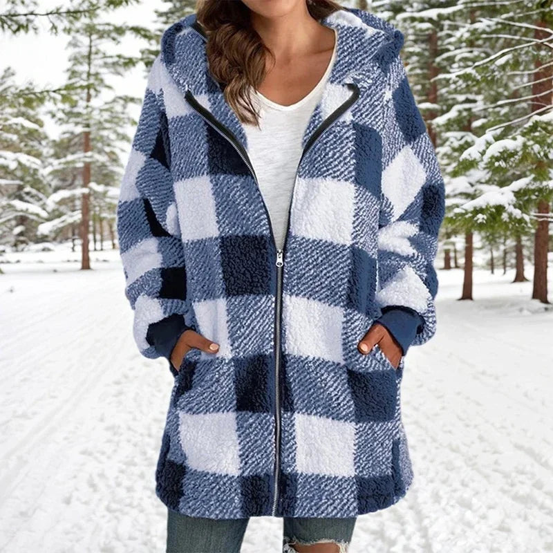 Mirla | Jack Winter Patchwork - Lång Mirla | Jacka med huva-Eva Jonsson