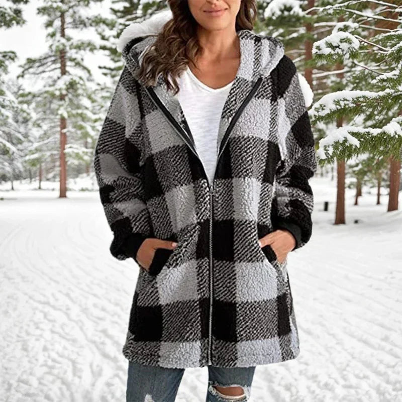 Mirla | Jack Winter Patchwork - Lång Mirla | Jacka med huva-Eva Jonsson