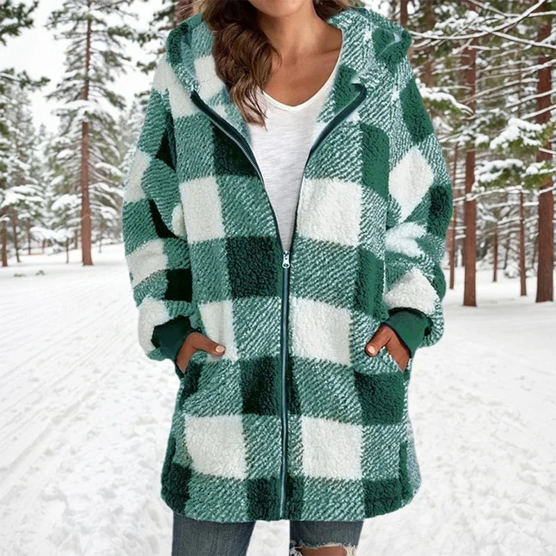 Mirla | Jack Winter Patchwork - Lång Mirla | Jacka med huva-Eva Jonsson