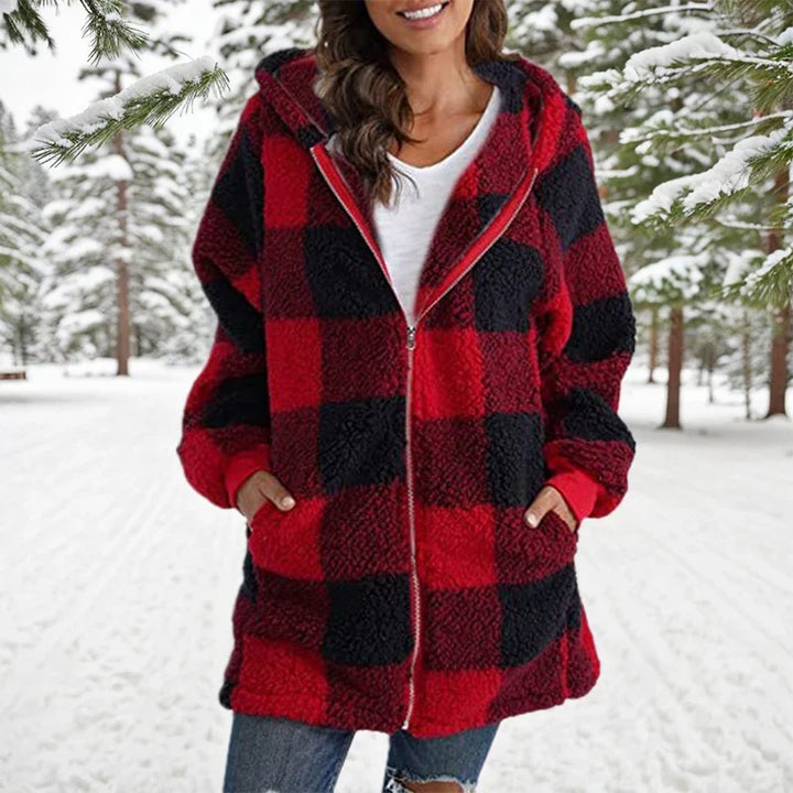 Mirla | Jack Winter Patchwork - Lång Mirla | Jacka med huva-Eva Jonsson