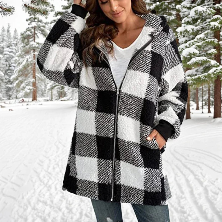 Mirla | Jack Winter Patchwork - Lång Mirla | Jacka med huva-Eva Jonsson