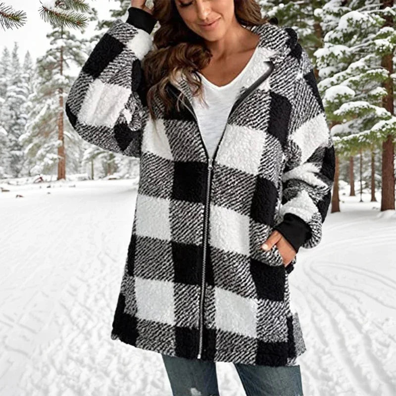 Mirla | Jack Winter Patchwork - Lång Mirla | Jacka med huva-Eva Jonsson