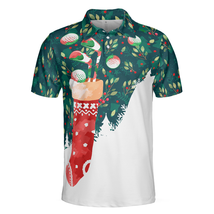 Mirla | Jul-Golf-Polo-Shirts För Män och Kvinnor Julstrumpor med Golfbollsmönster Herrtröja Kortärmad-Eva Jonsson