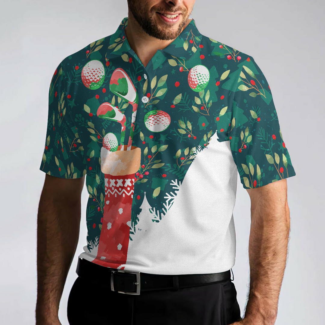 Mirla | Jul-Golf-Polo-Shirts För Män och Kvinnor Julstrumpor med Golfbollsmönster Herrtröja Kortärmad-Eva Jonsson