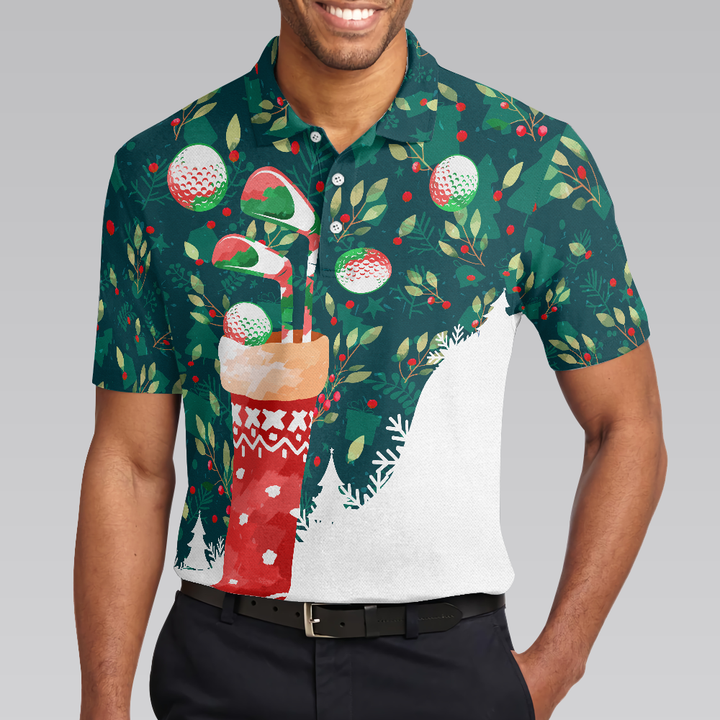 Mirla | Jul-Golf-Polo-Shirts För Män och Kvinnor Julstrumpor med Golfbollsmönster Herrtröja Kortärmad-Eva Jonsson