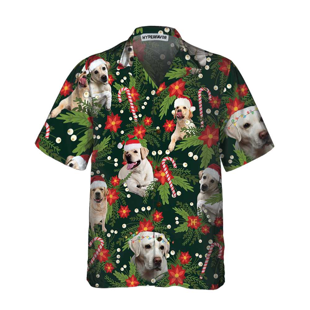 Mirla | Jul-Labrador-Retriever med Julstjärna Hawaii-Skjorta Rolig Labrador-Skjorta För Män och Kvinnor-Eva Jonsson