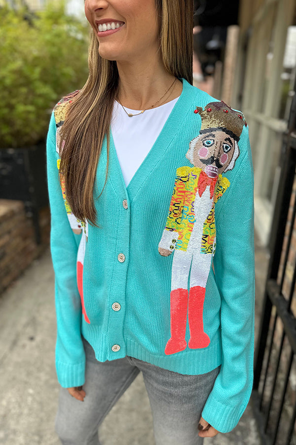 Eva Jonsson | Jul Nötknäppare Paljetter Fritids Kofta-Eva Jonsson