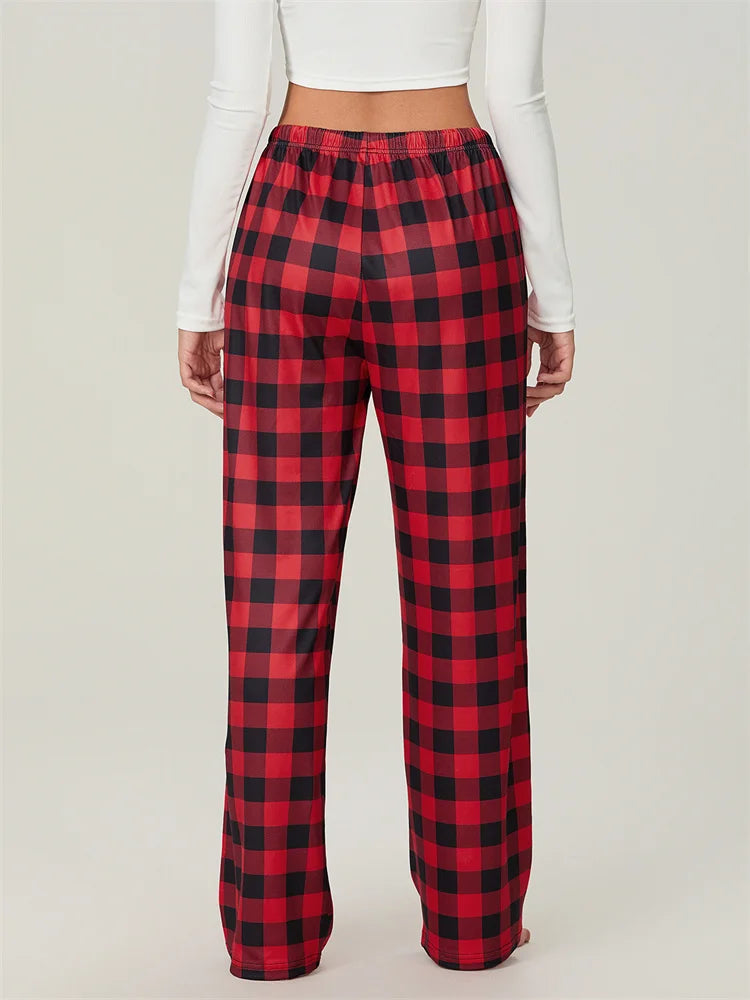 Mirla | Jul-Pläd-Tryck Snör-Elastic-Sovbyxor-Eva Jonsson