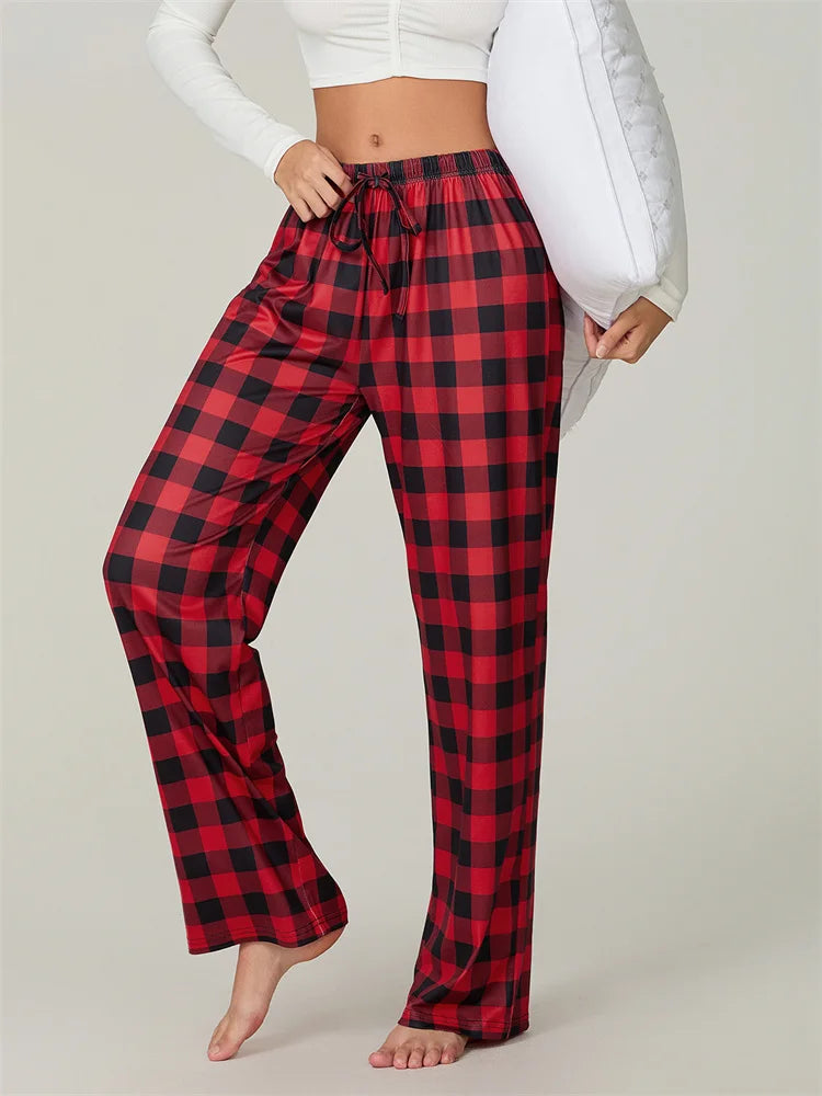 Mirla | Jul-Pläd-Tryck Snör-Elastic-Sovbyxor-Eva Jonsson