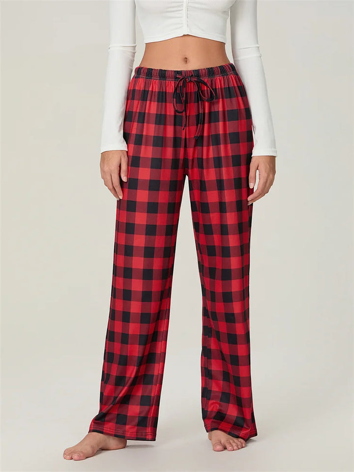 Mirla | Jul-Pläd-Tryck Snör-Elastic-Sovbyxor-Eva Jonsson