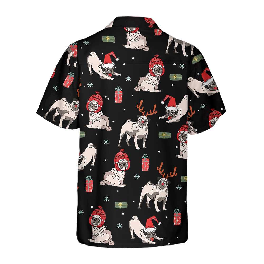 Mirla | Jul Pug Hund Hawaii Skjorta Jul Pug Skjorta För Män & Kvinnor Bästa Julklappsidé-Eva Jonsson