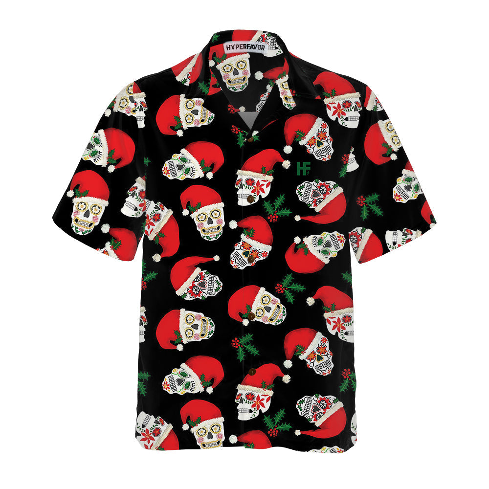 Eva Jonsson | Jul-Socker-Skalle Sömlöst Mönster Hawaii-Skjorta Roligt Jultomteskjorta Bästa Present Till Jul-Eva Jonsson