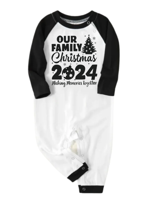 Eva Jonsson | Julgran & 2024 Minnen Tillsammans Skapa Mönstrade Svarta Ärmar Kontrast Toppar och Svart- och Grönrutig Byxa Familjekväll Pyjamas Set med Hundbandana-Eva Jonsson